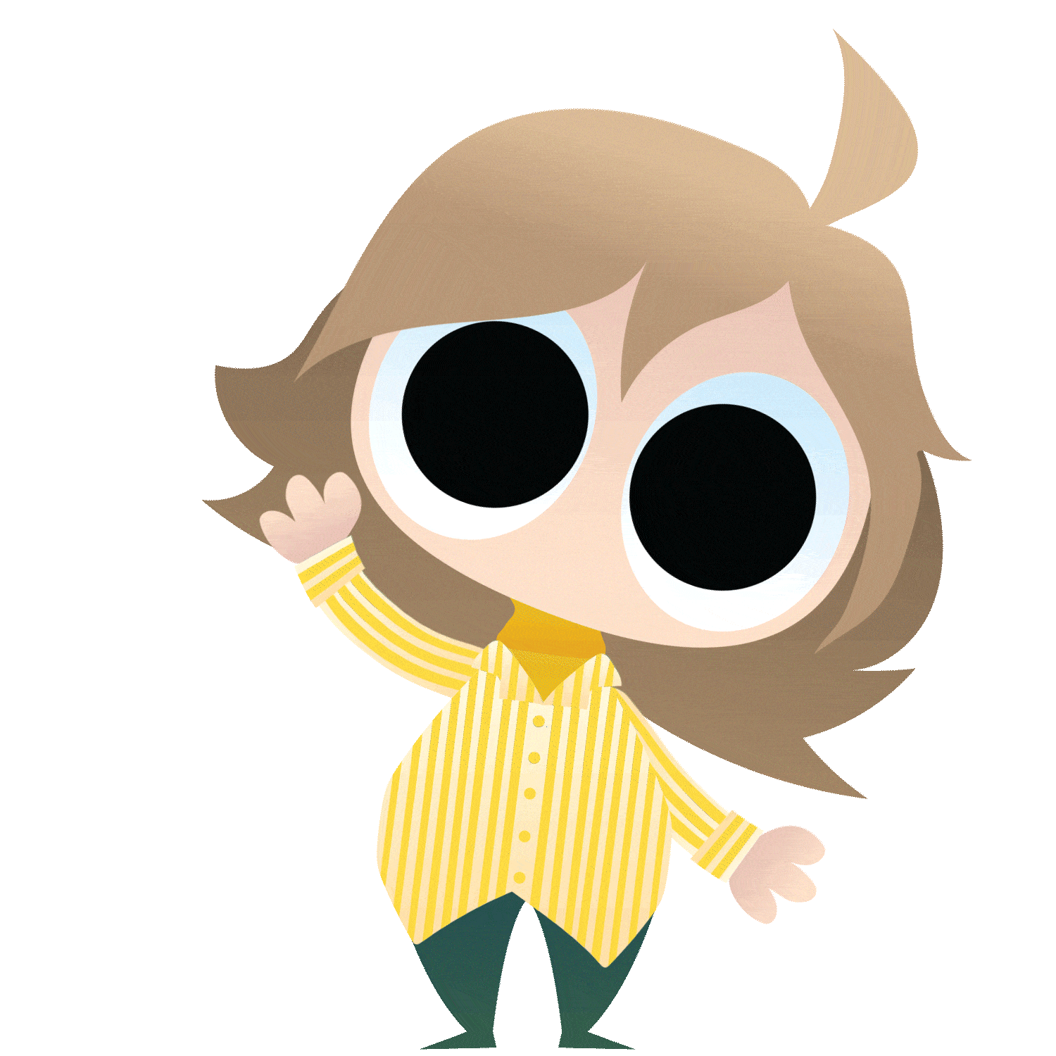 Waving character